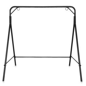 176x128x180cm, Black, Iron Swing Frame, Flat Top, 250kg, Courtyard - Swing Frame Only