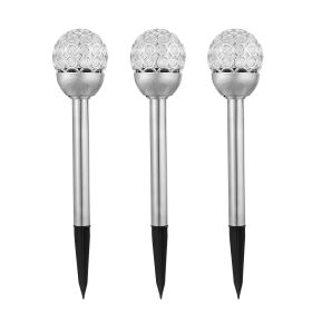 3Pcs Solar Pathway Lights IP44 Waterproof RGB Color Changing For Pathway Garden Walkway Yard Festival Decoration