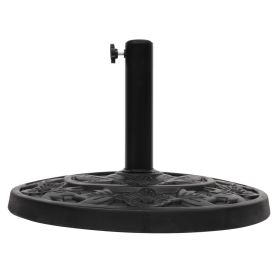 Umbrella Seat Semi-circular Resin Black