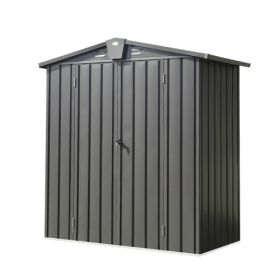 Outdoor Storage Shed 5.7x3 FT,Metal Outside Sheds&Outdoor Storage Galvanized Steel,Tool Shed With Lockable Double Door For Patio,Backyard,Garden,Lawn