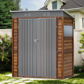 3x5FT Iron Wood Combination Tool Shed   A Perfect Blend Of Nature And Functionality
