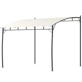 Outsunny 10' x 10' Outdoor Pergola Gazebo, Garden Sun Shade Shelter with Metal Frame for Porch, Patio, Deck, Backyard, Cream