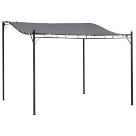 Outsunny Weatherproof Backyard Oasis: 10x10 Gray Gazebo Canopy Shelter with Patio Flair