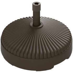 Outsunny Round Patio Umbrella Base Holder, Heavy Duty Outdoor Umbrella Stand Base, Filled Up to 62lbs with Stand or 51lbs with Water for Garden