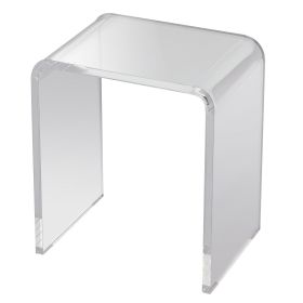VEVOR Acrylic End Table, C-Shaped Lucite Side Table, Clear Acrylic Side Table for Drink, Food, Snack used in Living Room, Bedroom, and Study