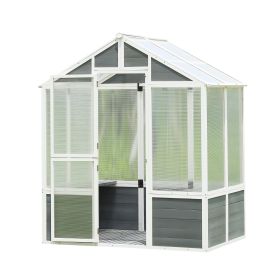 76x48x86Walk In Polycarbonate Greenhouse For Patio  Gardening