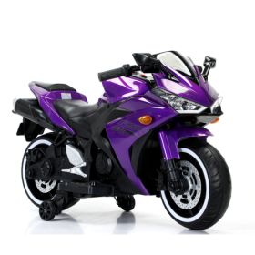 Kids Motorcycle 12V Motorcycle For Kids 3 4 5 6 Years Boys Girls 12v7ah Kids Motorcycle Ride On Toy With Training Wheels Manual Throttle  Drive By Han (Color: PURPLE)