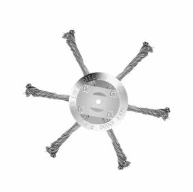 6 Inch Steel Wire Rotary Brush Cutter Trimmer Head, Weed Wacker Replacement Heads, Wired Trimmer Head Replacement For Electric Battery Powered Cordles (Option: 6Blade)