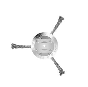 6 Inch Steel Wire Rotary Brush Cutter Trimmer Head, Weed Wacker Replacement Heads, Wired Trimmer Head Replacement For Electric Battery Powered Cordles (Option: 3Blade)